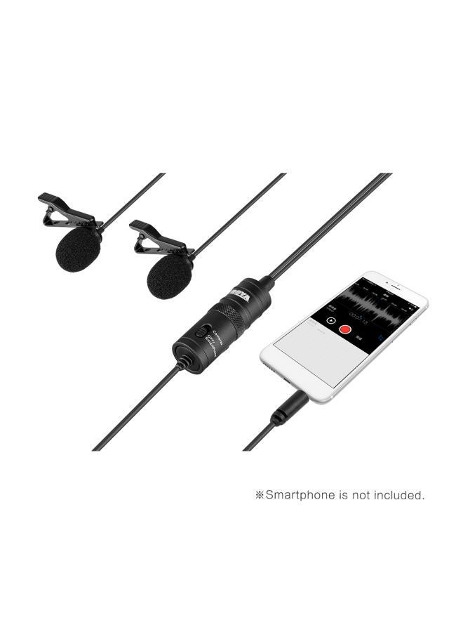 BOYA Dual Omnidirectional Lavalier Microphone D57071 Black - Image 2