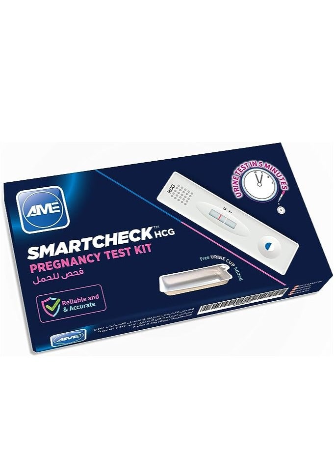 AME SmartCheck Pregnancy Test Kit with Urine Cup - Image 1