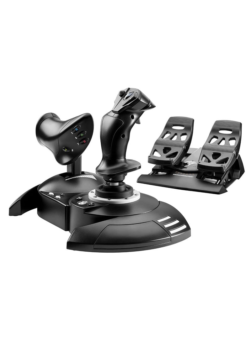 THRUSTMASTER T.Flight Full Kit X: Complete Kit for Flight Simulation, Joystick and Detachable Throttle, Rudder Pedals with Slide Rails, Compatible with Xbox Series X|S, Xbox One and PC - Image 1