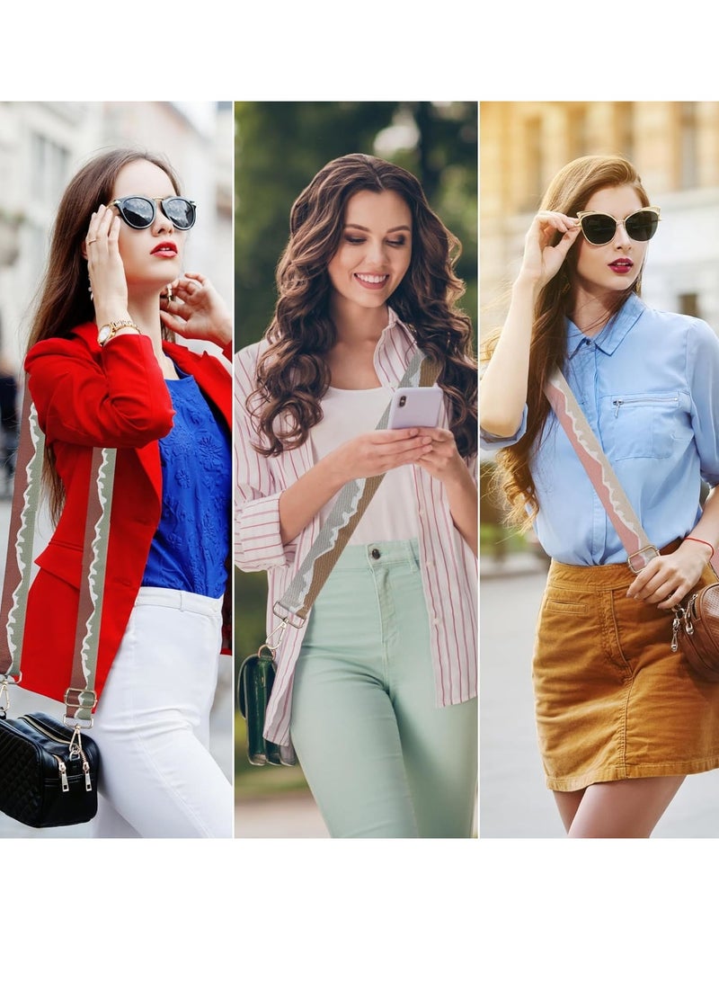 SYOSI Purse Strap Replacement Crossbody Handbag Strap Adjustable Wide Guitar Strap for Purses Shoulder Canvas Bag, 3 Pack - Image 2