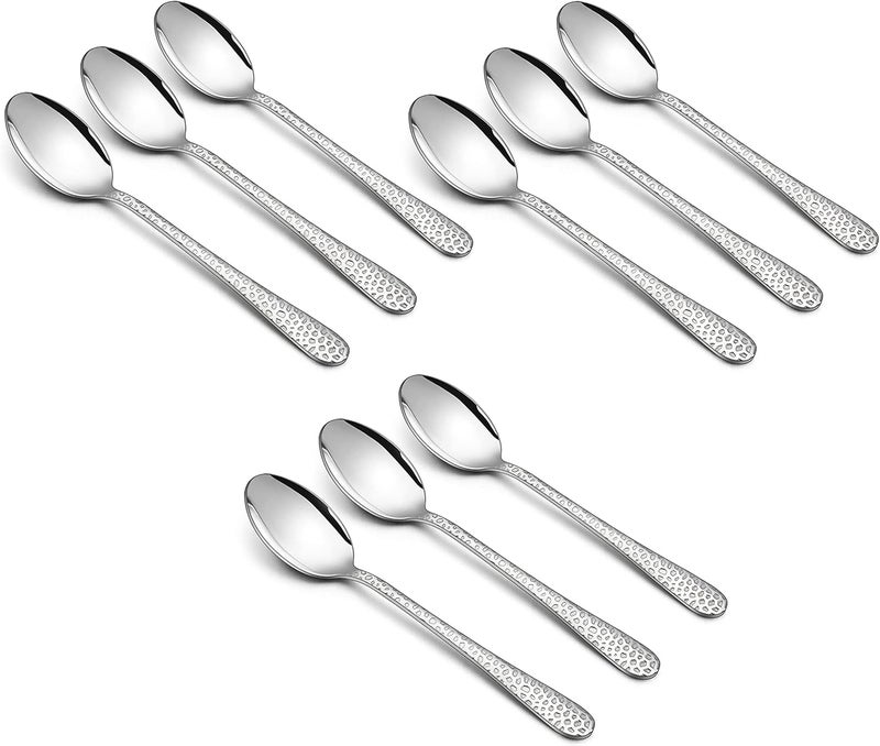 HaWare 9Piece Stainless Steel Kids Spoons HaWare Toddler Flatware Kids Silverware Preschooler Utensils Baby Spoons for Self Feeding Mini Cutlery Set for Home Kitchen School Healthy and Dishwasher Safe - Image 1