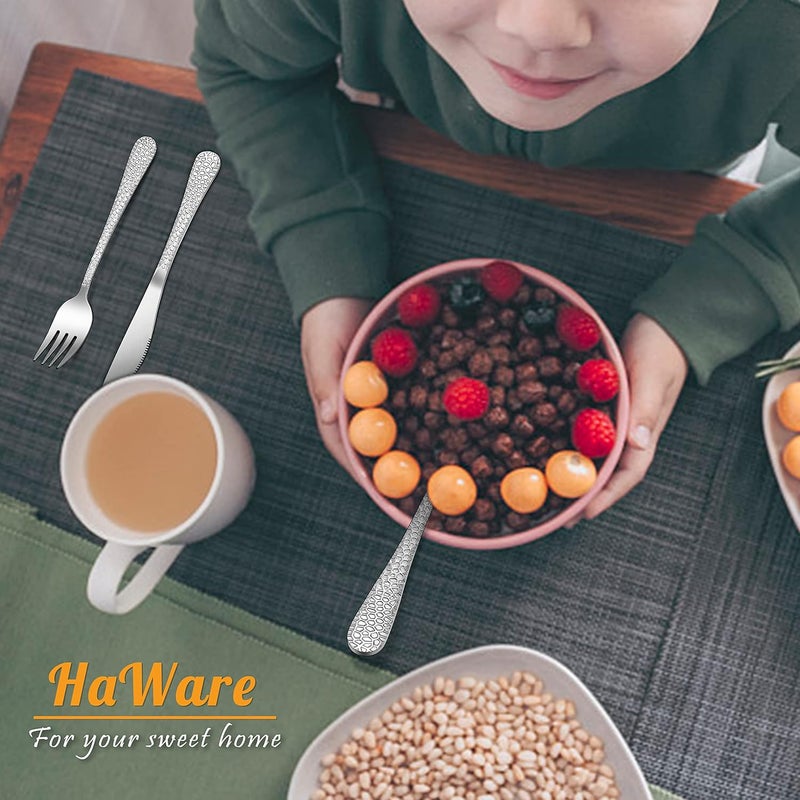 HaWare 9Piece Stainless Steel Kids Spoons HaWare Toddler Flatware Kids Silverware Preschooler Utensils Baby Spoons for Self Feeding Mini Cutlery Set for Home Kitchen School Healthy and Dishwasher Safe - Image 5
