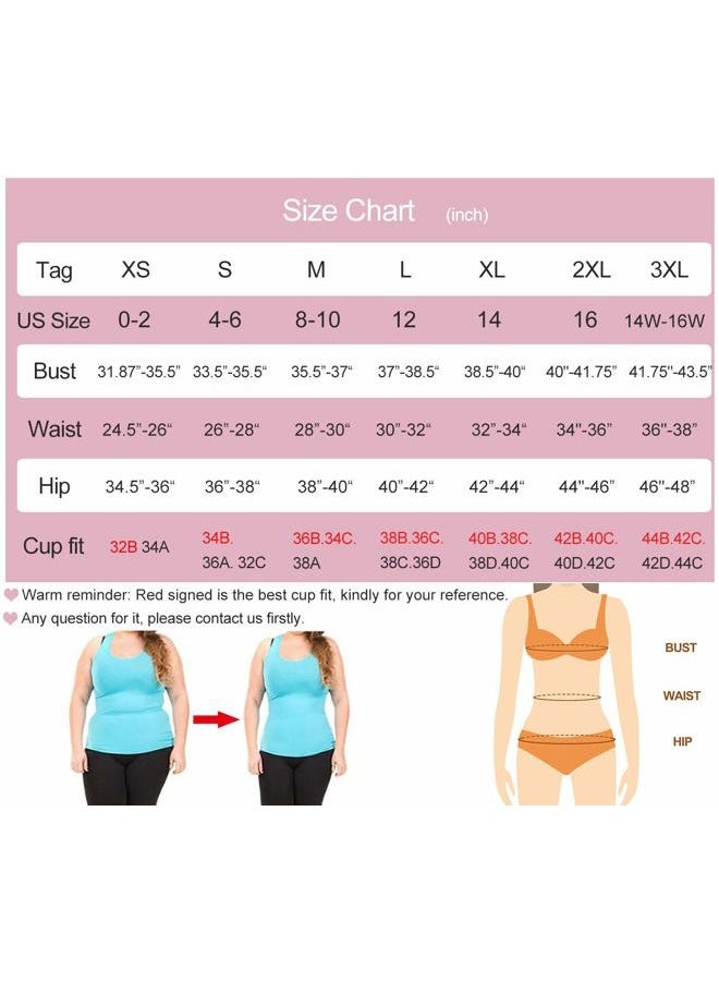 JOYSHAPER Women's Cami Shaper with Built in Bra Tummy Control Camisole Tank Top Underskirts Shapewear Body Shaper Heather Grey - Image 5