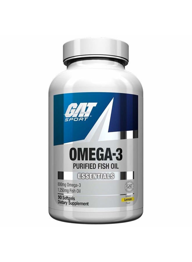 GAT SPORT GAT Sport Essentials Omega-3 Purified Fish Oil, 90 Softgels - Image 1
