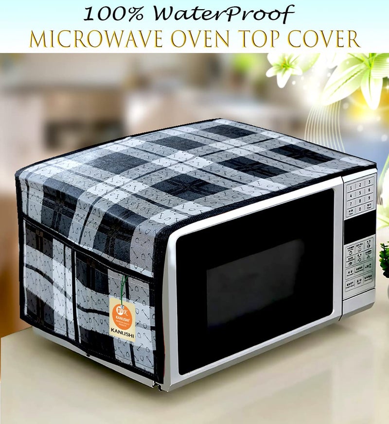 KANUSHI Industries® Microwave/Oven Top Cover with 4 Utility Pockets (VAR1-MICRO-NW-NEW-01-TOP) - Image 2