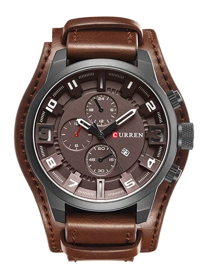CURREN Men's Water Resistant Analog Watch 8225 - 48 mm - Brown - Image 1