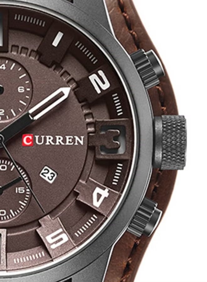 CURREN Men's Water Resistant Analog Watch 8225 - 48 mm - Brown - Image 5