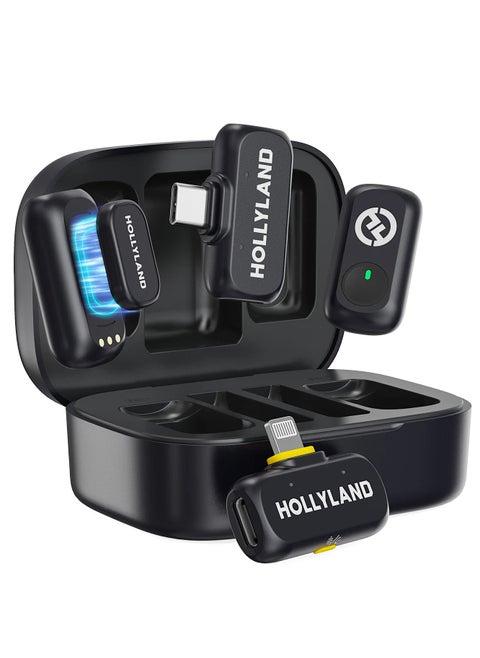 Hollyland LARK A1 Combo 2-Person Wireless Microphone System with USB-C and Lightning