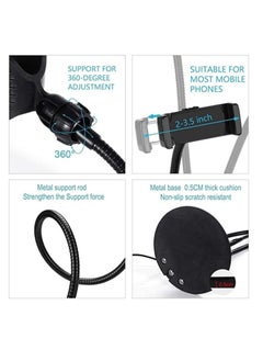 Generic 3 in 1 Professional Live Broadcasting Kit with Mini USB Ring Mic Stand and Mobile Phone Webcam Stand Premium Stand for Makeup Video Shooting, Live Video Calling and More  - Image 4