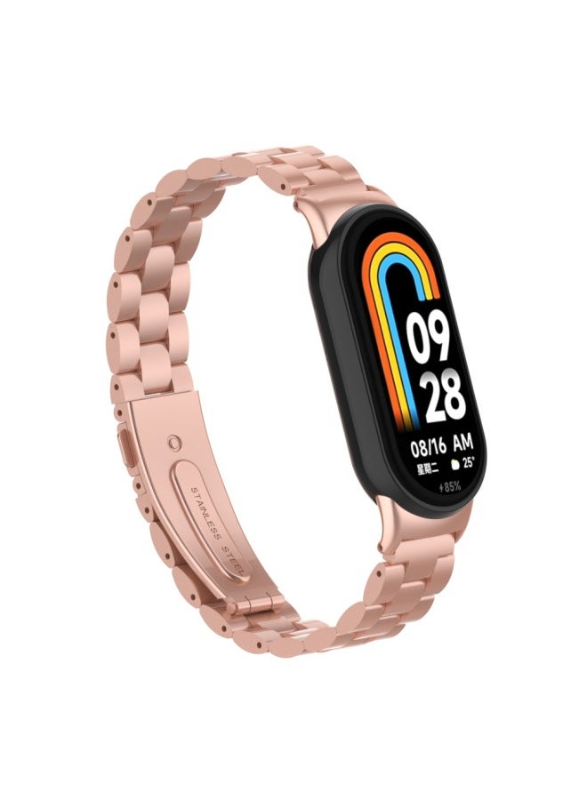 Suitable For Xiaomi Mi Band 10 Strap Stainless Steel Solid Three-bead Metal Wristband Miband8 Xiaomi 9 Bracelet Strap - Image 4