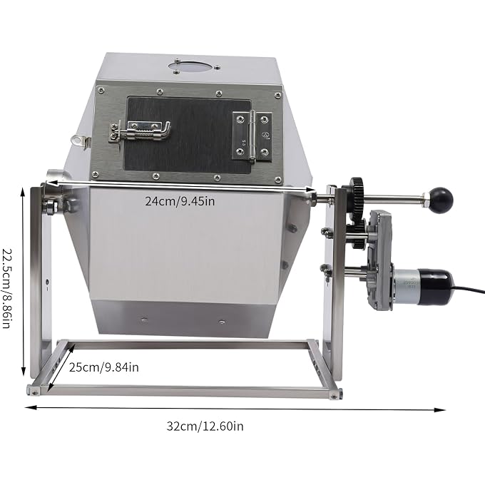 Okasiki Coffee Bean Roaster Machine, 14.5L Coffee Roaster Coffee Bean Baker, Gas Burner Drum Type Beans Roasting Machine with Thermometer for Commercial Use (14.5L) - Image 3
