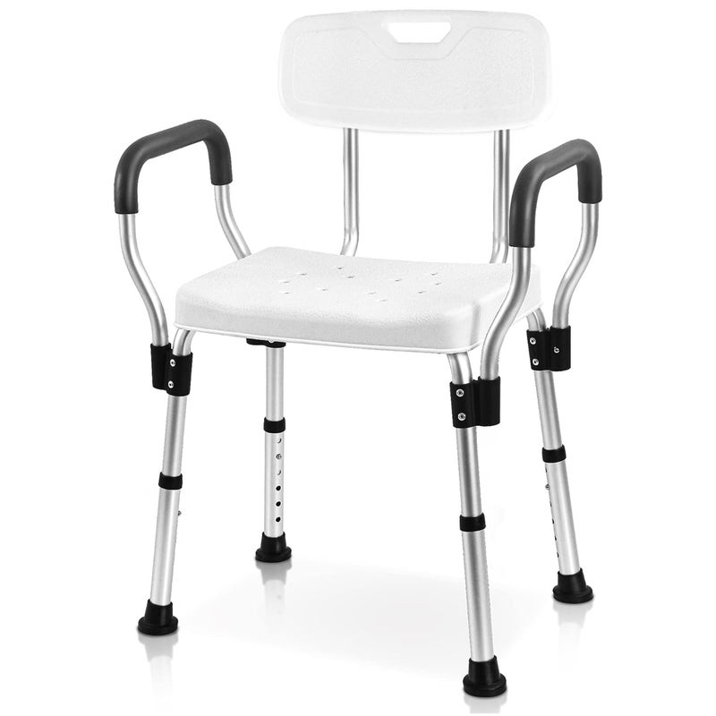 Sangohe Shower Chair, Heavy Duty Shower Seat with Back, Arms, Adjustable Height, Ideal for Bathtub, Handicap, Elderly, 796C - Image 1