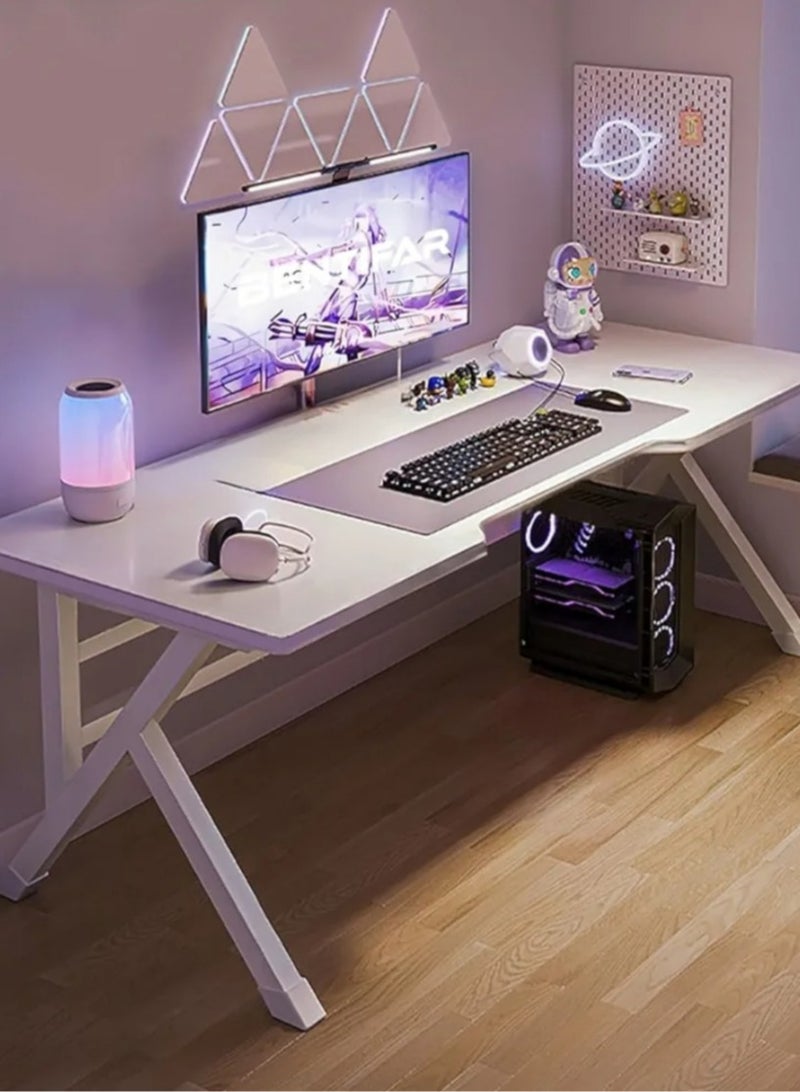 Generic Home Gaming Computer Desk Versatile Study Solution for Modern Homes Ideal for Students and Gamers Spacious and Functional White 120 x 60 75 cm  - Image 1