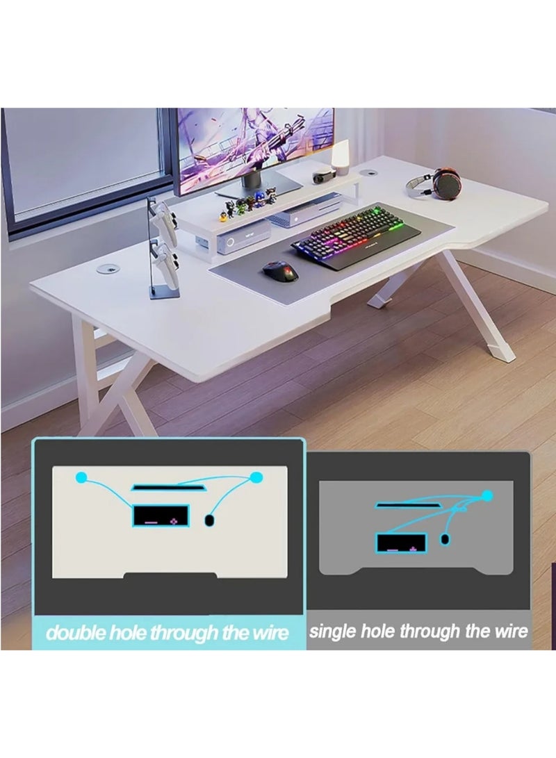 Generic Home Gaming Computer Desk Versatile Study Solution for Modern Homes Ideal for Students and Gamers Spacious and Functional White 120 x 60 75 cm  - Image 4