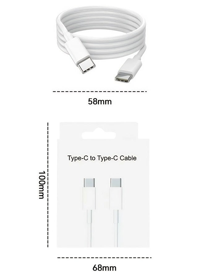 2-in-1 Bundle for iPhone 17 Pro, 1M USB-C to USB-C Fast Charging Cable + 9H Hardness HD Tempered Glass Screen Protector, Full Coverage, Face ID Compatible, 2 Pack Value Set - Image 4