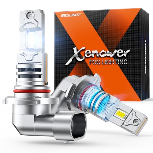 SEALIGHT H10 9145 9140 LED Fog Light Bulbs, 18000Lumen 1000% Super Bright 6500K Cool White, 1:1 Mini Size H10 LED Fog Lights, Plug and Play for Car, Powersports, ATV/UTV, IP68 Waterproof, Pack of 2 - Image 1