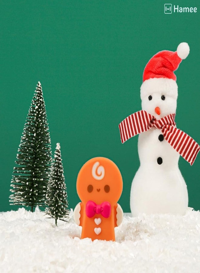 Hamee SquiSHU Capsule [Gingerbread Man] Cute Water Filled Winter Holiday Christmas Squishy Toy [Birthday Gift Bag, Party Favor, Gift Basket Filler, Stress Relief Toy] - Image 3