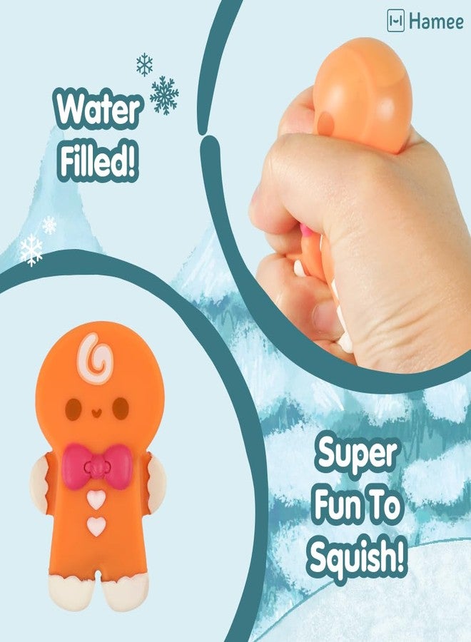 Hamee SquiSHU Capsule [Gingerbread Man] Cute Water Filled Winter Holiday Christmas Squishy Toy [Birthday Gift Bag, Party Favor, Gift Basket Filler, Stress Relief Toy] - Image 4