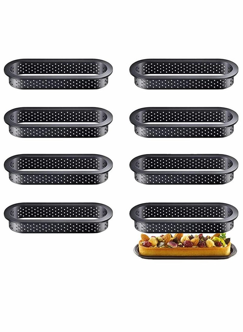 Y&D Cake Mousse Ring, Ring Perforated, Mold Tart Perforated for Making Mini Cheesecakes, Chocolate Quiche Wraps, Biscuits, Tarts, Chocolates (8 Pieces)  - Image 1