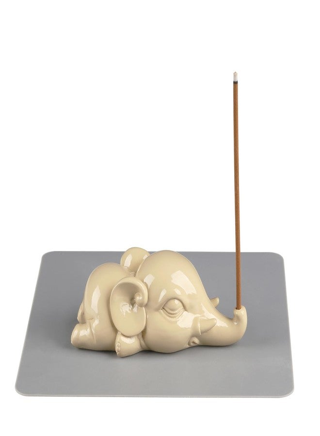 Cacukap Cute Elephant Incense Burner, Incense Holder for Sticks, Elephant Theme Incense Tray, Adorable Home Decoration, Unique Gifts Idea for Elephant Lover - Image 1