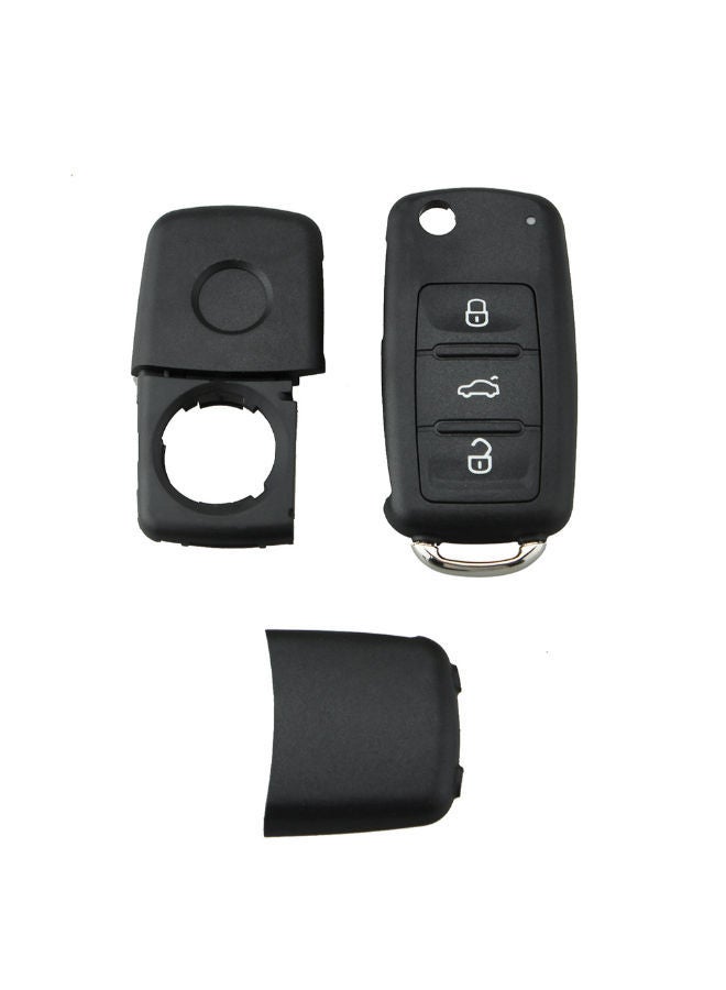 NIBEMINENT Folding Flip Key Shell Case For VW Polo Golf MK6 Touareg - Image 2