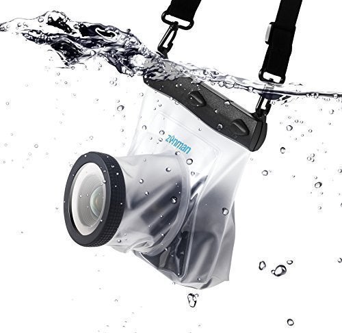 Zonman DSLR Camera Univeral Waterproof Underwater Housing Case Pouch Bag for Canon Nikon Sony Pentax Brand Digital SLR Cameras (Transparent) - Image 2