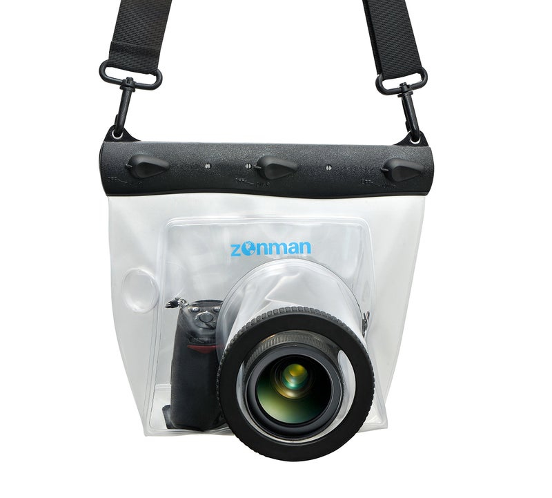 Zonman DSLR Camera Univeral Waterproof Underwater Housing Case Pouch Bag for Canon Nikon Sony Pentax Brand Digital SLR Cameras (Transparent) - Image 5