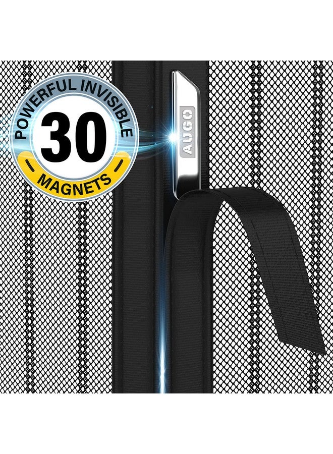 AUGO Magnetic Screen Door - Self Sealing, Heavy Duty, Hands Free Mesh Partition Keeps Bugs Out - Pet and Kid Friendly - Patent Pending Keep Open Feature - 38 Inch x 81 Inch - Image 4