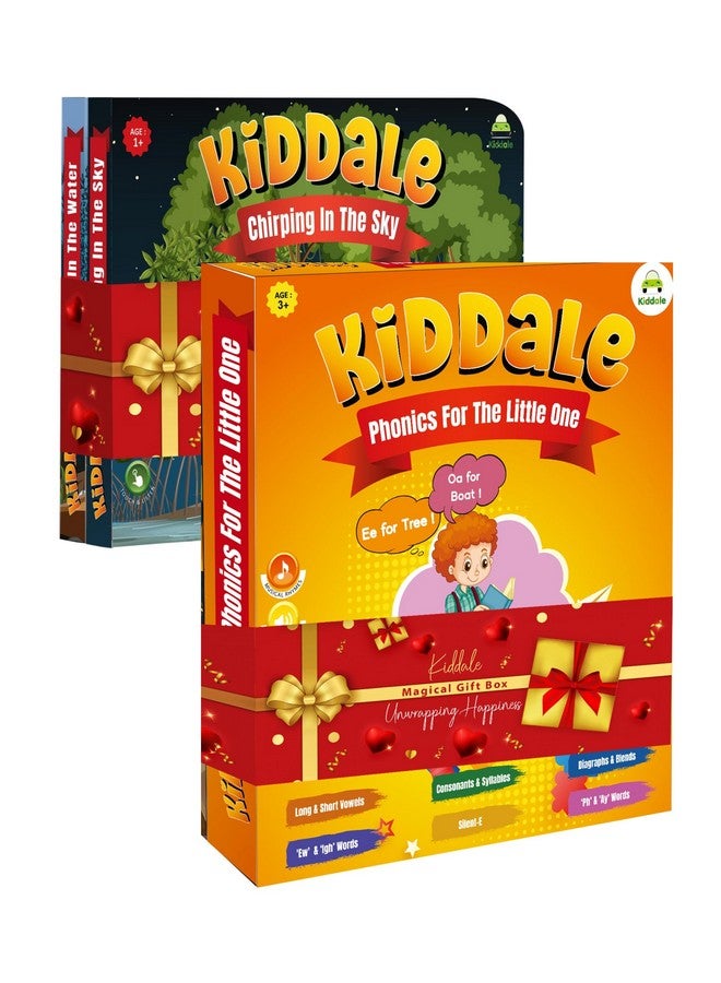 Kiddale Pack of 3: Phonics Sound Book with 2 Non-Sound Books - Ripple in The Water & Chirping in The Sky for Kids Aged 3-5 | Screen-Free Fun & Learning - Image 1