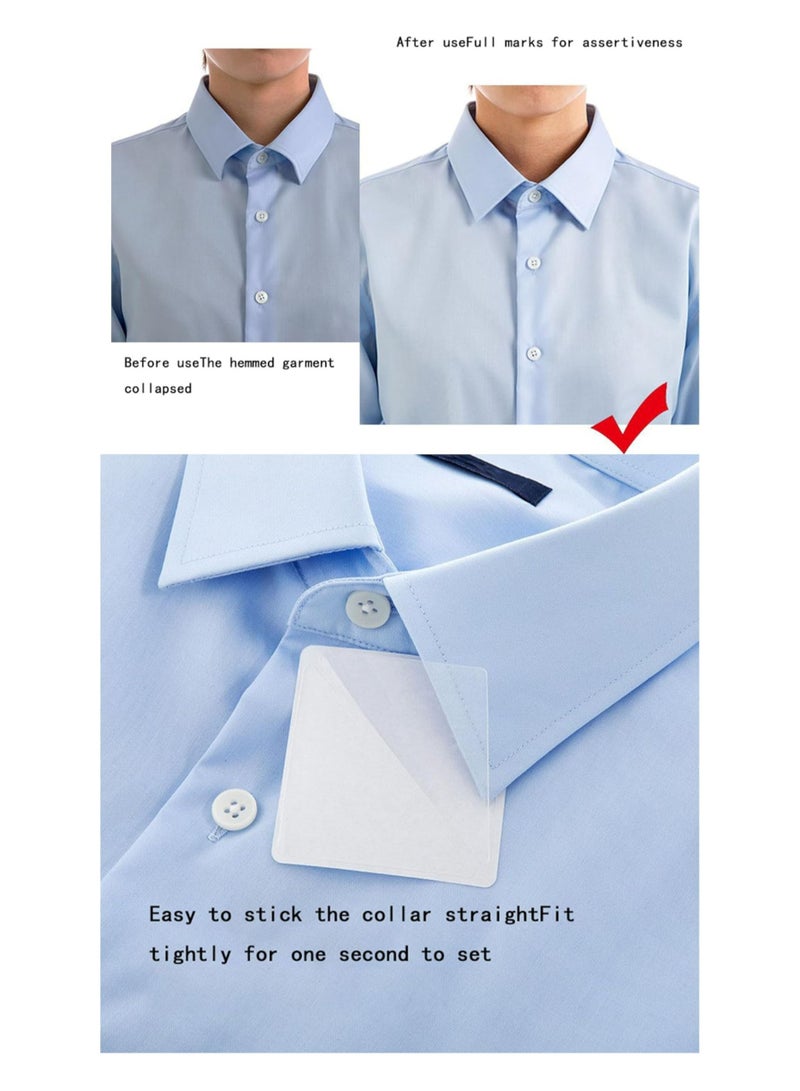 أوزيغالور طوق قميص بدون لف 60 قطعة طوق قميص مضاد للالتفاف، طوق مسطح غير قابل للكي - Image 3