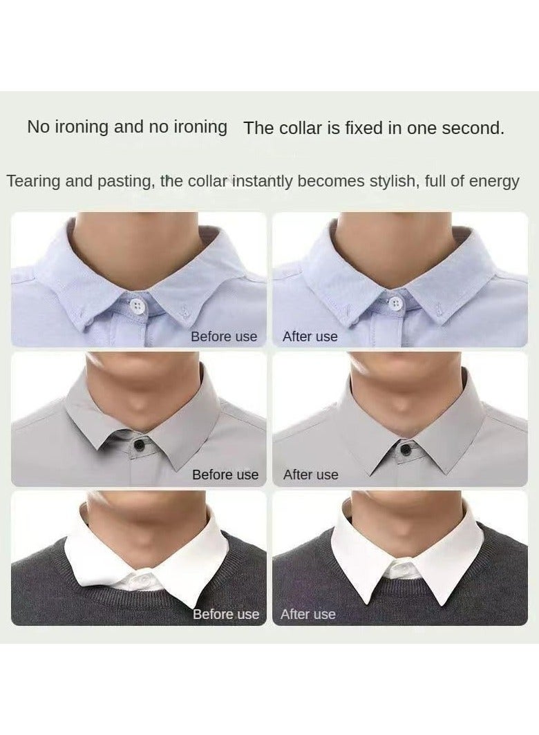 أوزيغالور طوق قميص بدون لف 60 قطعة طوق قميص مضاد للالتفاف، طوق مسطح غير قابل للكي - Image 4