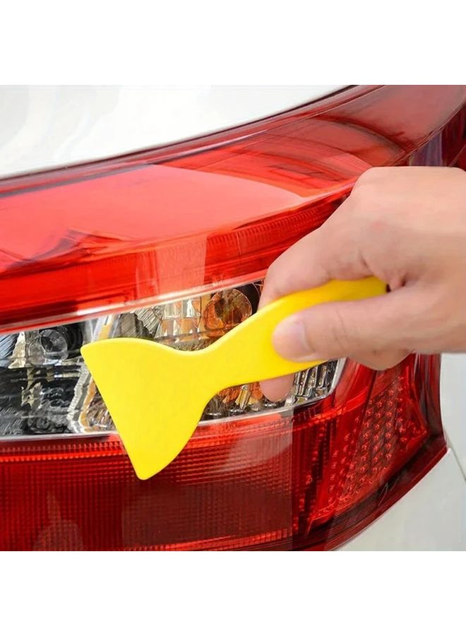 10pcs Yellow Plastic Scraper Tools with Ergonomic Handle Multi Purpose Edge Control - Image 3