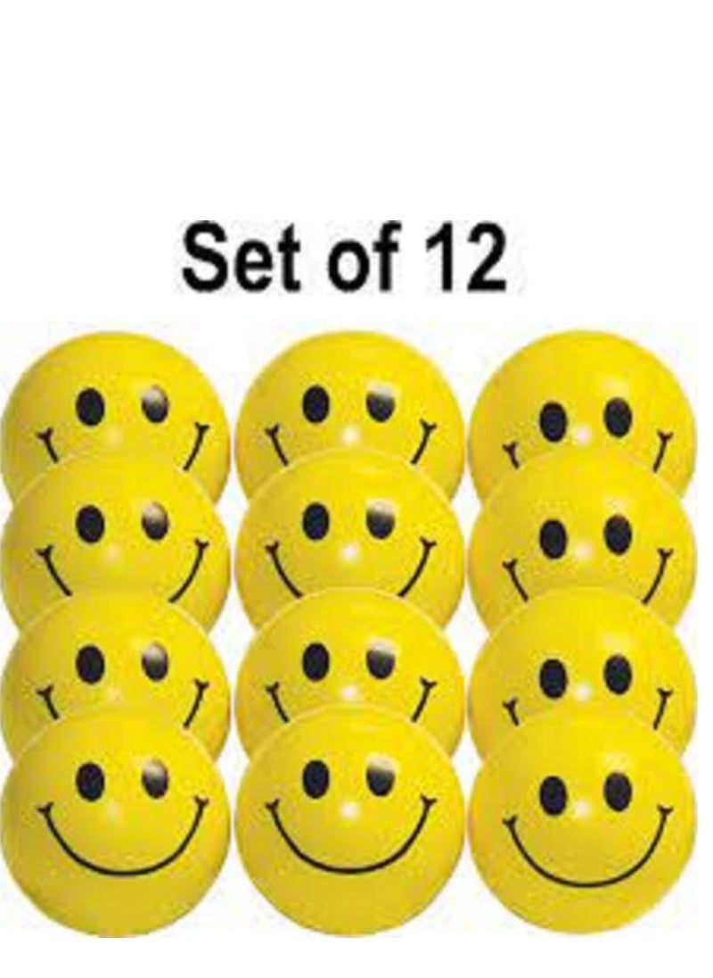 Generic - 12 Stress Relief Balls With A Smiley Design To Entertain And Relieve Tension And Stress - Image 1