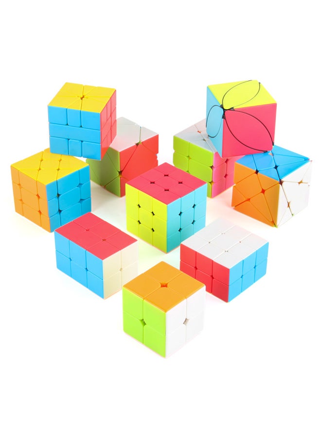 Direct Pan-With Spring Screw Third-order Rubik's Cube Solid Color Positive-order Shaped Rubik's Cube Toy Gift Box Set-Color:FX7769 Special-shaped Rubik's Cube Four-piece Set 488.2G  - Image 5