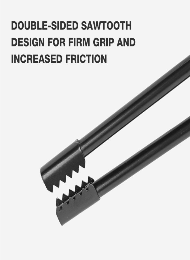 shinrtrip Carbon Steel BBQ Tongs Camping Firewood Clip Outdoor Campfire Tongs with Leather Handle Size S 44cm - Image 3