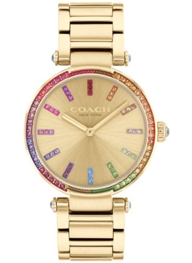 COACH Women's Gold Dial Analog Quartz Watch 34 - 14504271 