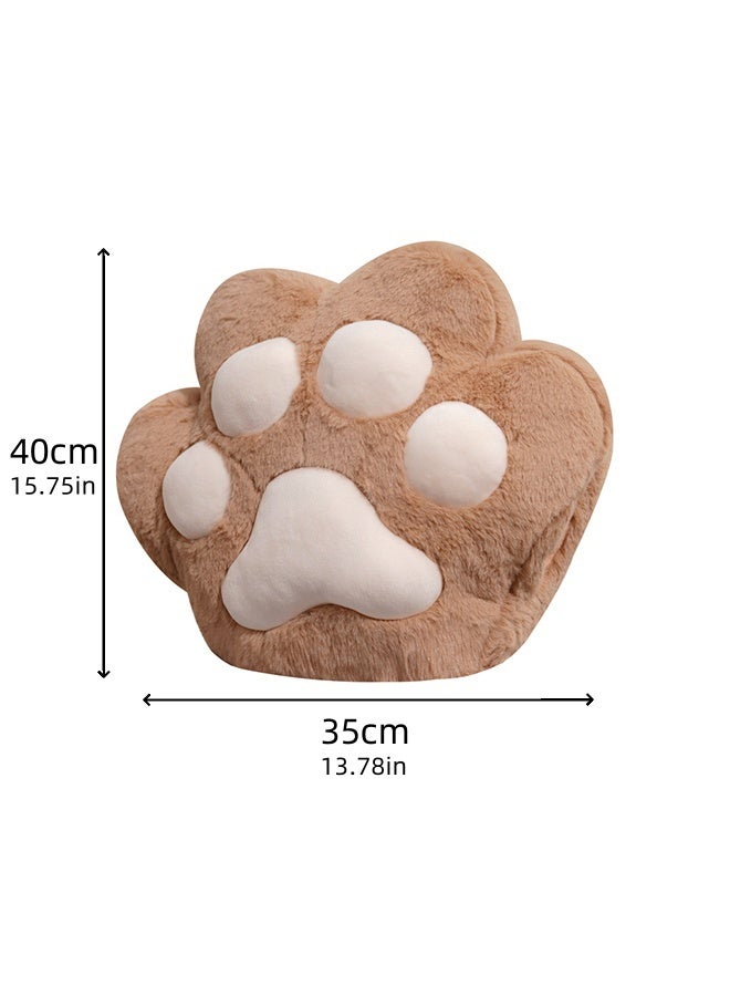 2-in-1 Plush Cat Paw Throw Pillow with Warm Blanket, Soft Cozy Cartoon Decorative Cushion, Multi-Functional Nap & Body Pillow for Bed, Sofa, Office, Travel (white) - Image 2