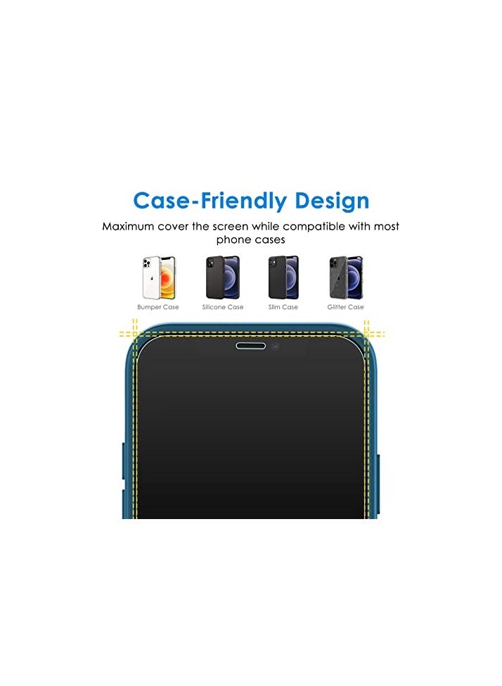 JETech One Touch Install Screen Protector for iPhone 12/12 Pro 6.1-Inch, Full Coverage Tempered Glass Film, Auto Alignment Tool Kit, HD Clear, 2-Pack - Image 4