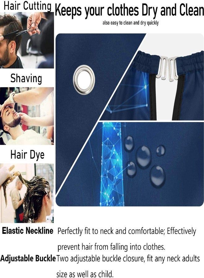 visesunny 3D Necktie Print Barber Cape Anti-Static Hair Cutting Cape with Snap Closure Professional Salon Polyester Beard Shaving Bib Water-Resistant Hairdressing Cape Adjustable Snap - Image 5