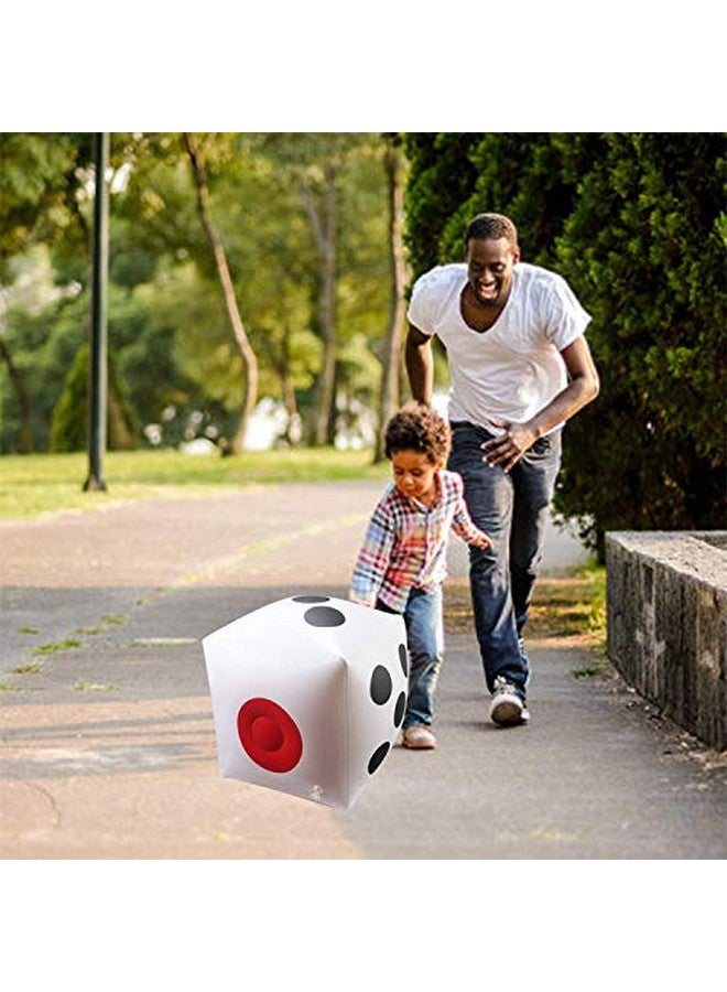 Delphinus نرد عملاق قابل للنفخ 13 بوصة، مجموعة نرد عملاقة قابلة للنفخ 2 حزمة للمتعة في الهواء الطلق و 10 قطع نرد 12 مم لألعاب الطاولة الداخلية والخارجية، لودو وحفلة بركة - Image 5