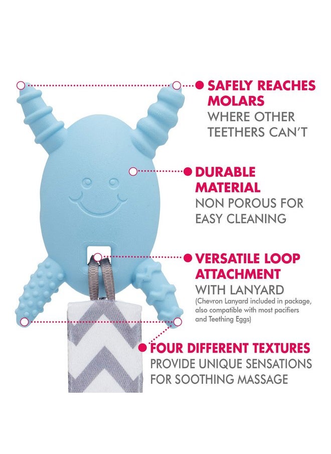The Teething Egg A Baby Registry Must Have - The Teething Egg Blue Bundle - Infant Toys 3-6 Months, Sensory Toys for 0-6 Months, 6-12 months and up for Molar Teething, Baby Boy or Girl up to 18 Months  - Image 3