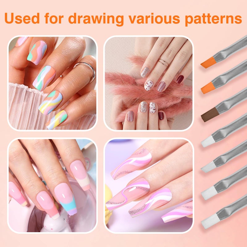 TOCOLES 31pcs Nail Art Brushes, Nail Art Design Tools Kit with Liner Brush Dotting Tools Drawing Pens Design Tools Polish Brushes for Women Nails Gel Painting - Image 5