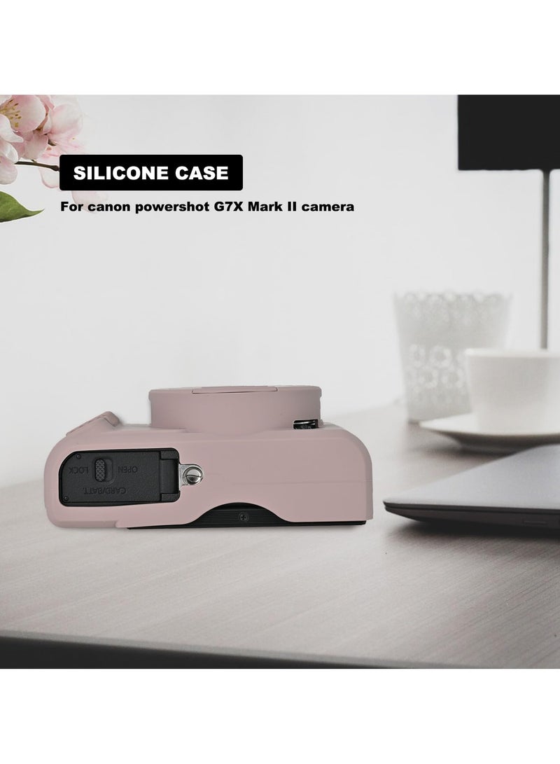 Silicone Case for Canon Powershot G7X Mark II Digital Camera/Soft Silicone Protective Cover Case with Removable Lens Cover for Canon Powershot G7 X Mark II DSLR Camera (Lightgrey) - Image 5