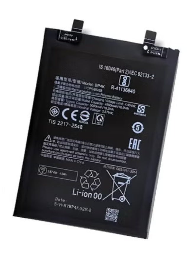 MUNTAQI Original Internal Battery Replacement for Xiaomi Redmi Note 12 Pro / Xiaomi 12T / POCO X5 Pro â€“ High Capacity 5000mAh Rechargeable Li-ion Battery | Fast Charging Compatible | Durable & Safe Power Cell | Long-Lasting Black Battery for Xiaomi Devices - Image 3