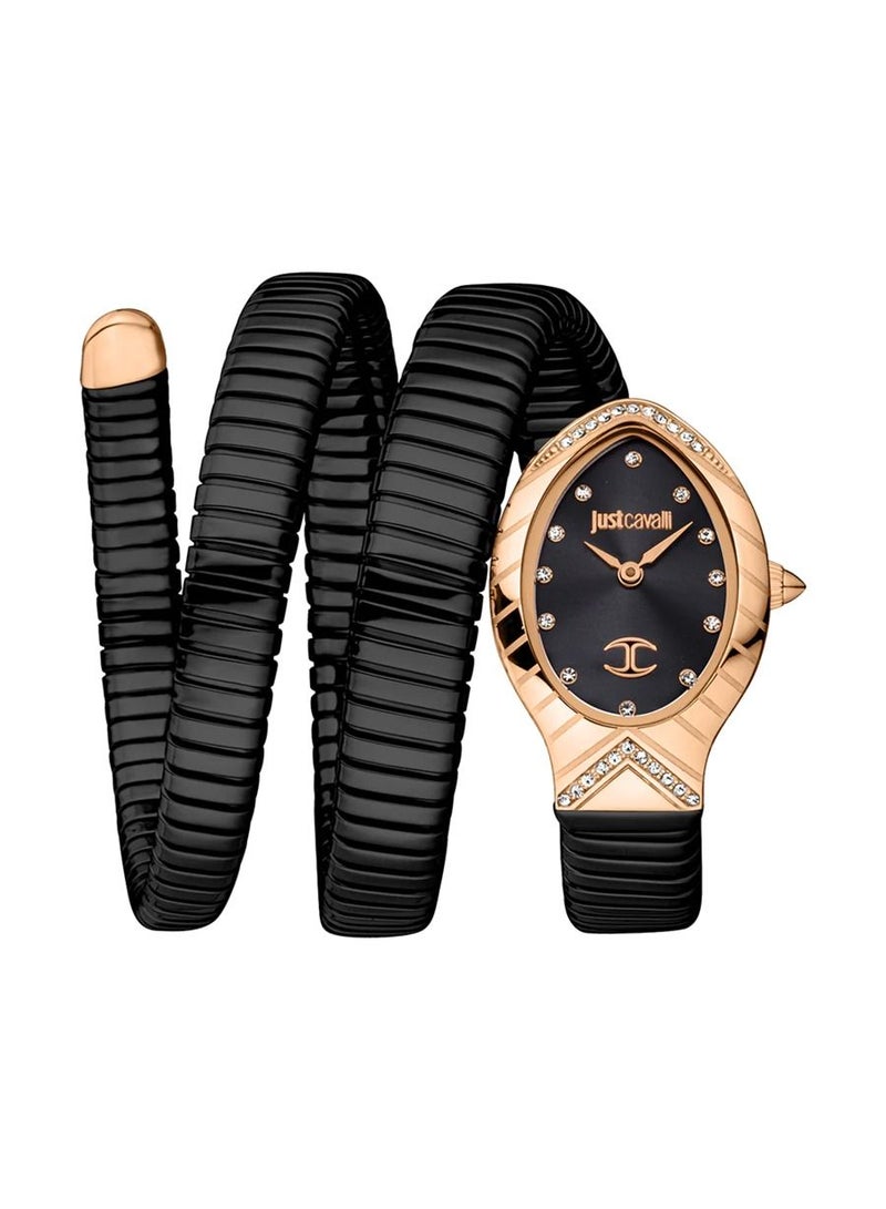 جاست كافالي Just Cavalli Classico Lungo Women Black Stainless Steel Watch JC1L248M0085 - Image 1