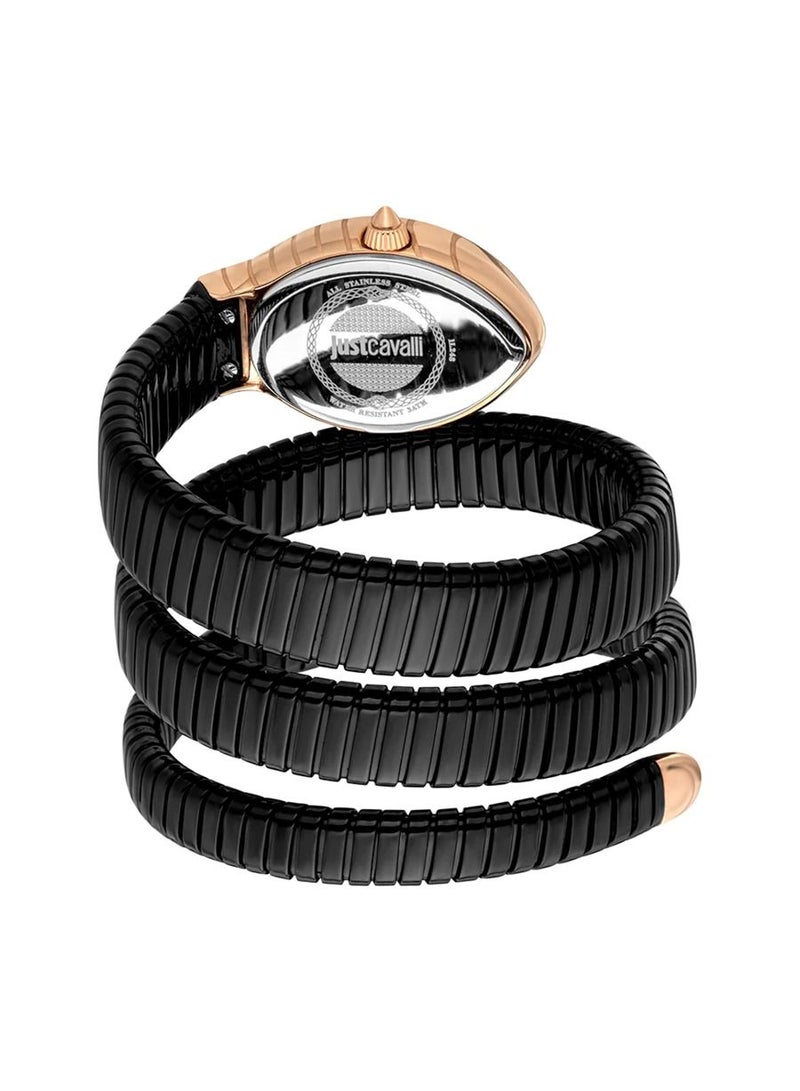 جاست كافالي Just Cavalli Classico Lungo Women Black Stainless Steel Watch JC1L248M0085 - Image 3