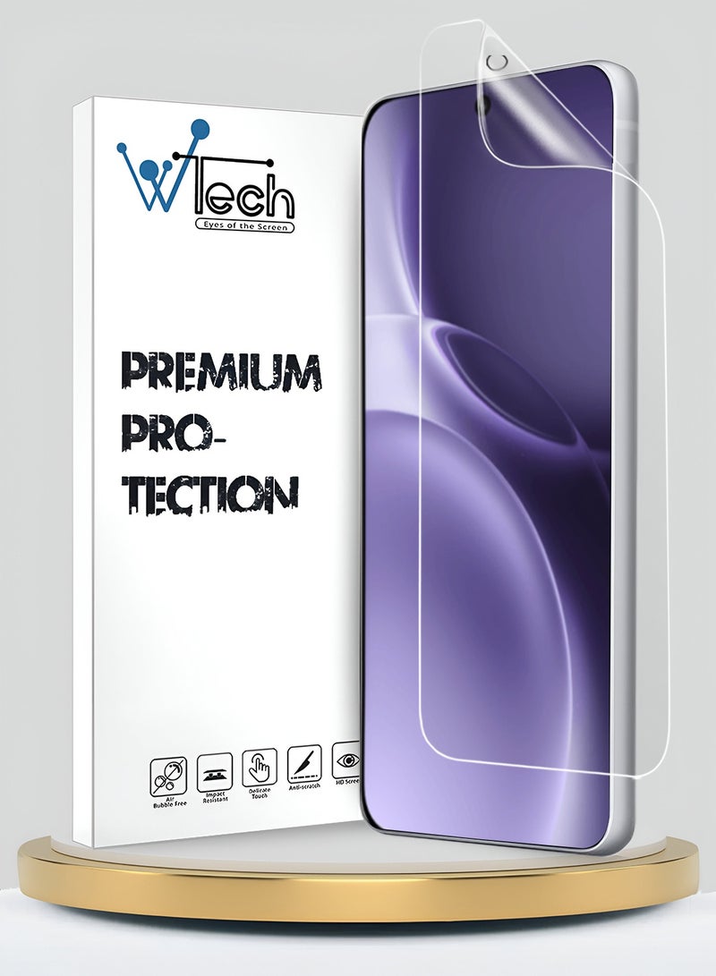 دبليو تيك فيفو X300 برو 5G 2025 واقي شاشة فيلم هيدروجيل رفيع ومرن فاخر (MSHFMN) - شفاف - Image 1