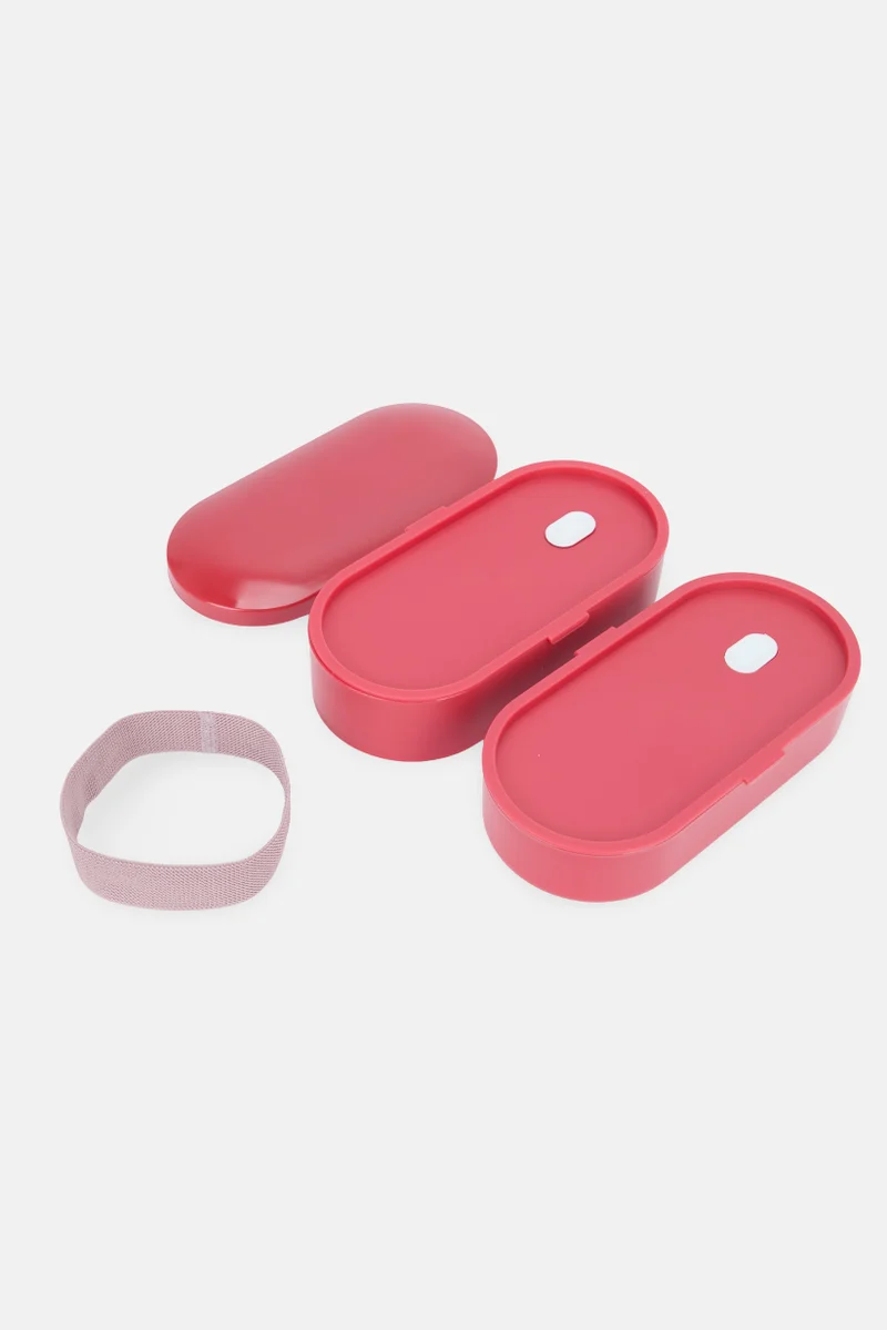 Muy Mucho Double Lunch Box, Red