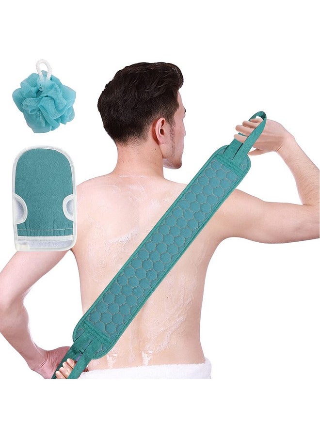Clomigger Exfoliating Back Scrubber for Shower,Back Washer For Shower with Korean Exfoliating Gloves Mitt for Body Cleansing,Exfoliating Body Scrubber for Men and Women  - Image 1