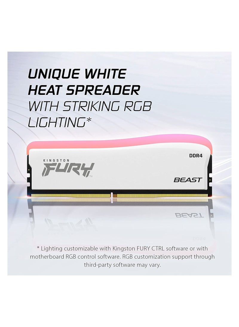 Kingston - Kingston Fury Beast RGB Special Edition 32GB (2x16GB) 3200MT/s CL16 DDR4 Desktop Memory Kit of 2 | Infrared Syncing | Intel XMP & AMD Ryzen Ready | RGB CTRL Software | KF432C16BWAK2/32 - Image 1